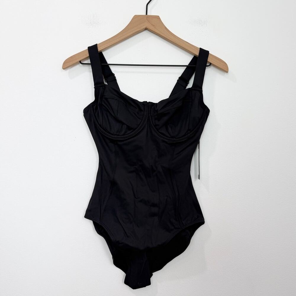 Ta3 Lifty One Piece Swimsuit in Black Small Regular Long  D/DD NWT